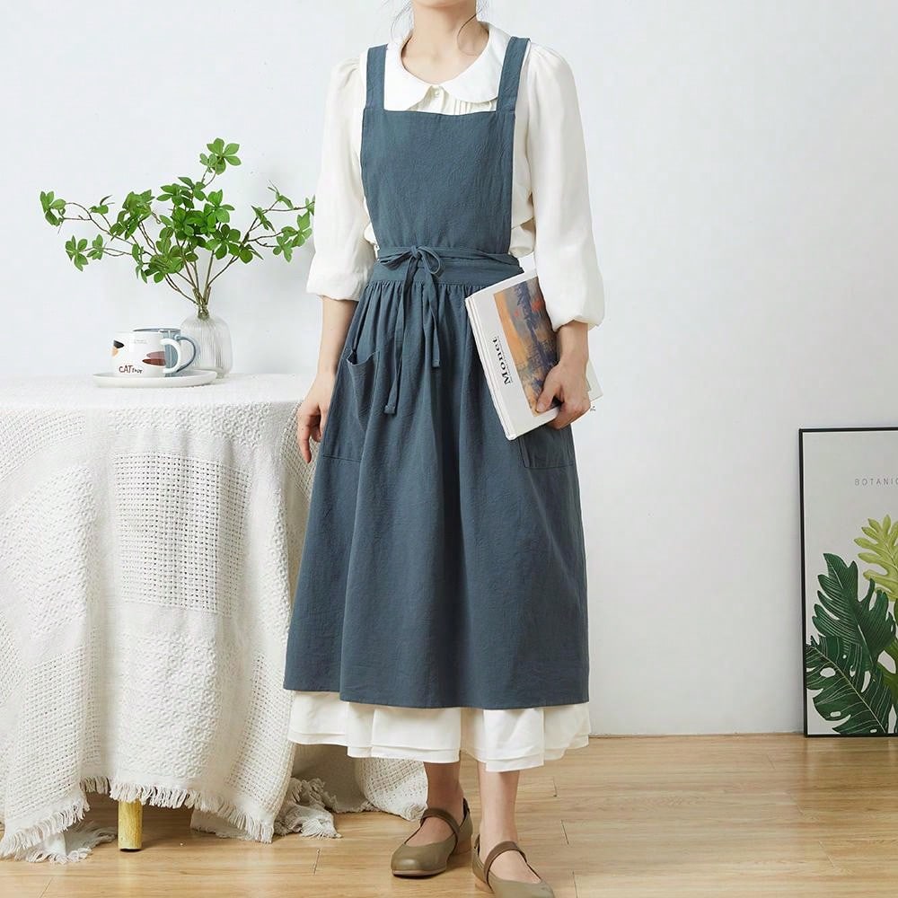 Gardening Tools Women - Brief Nordic Wind Pleated Skirt Cotton