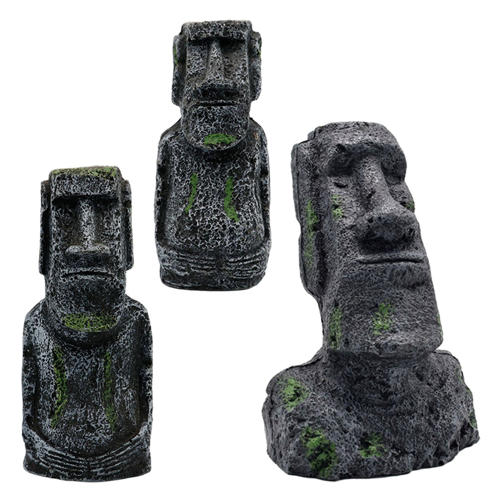 Aquarium Moai Statues Easter I - Aquaponics Fish Tank ulasan dan harga