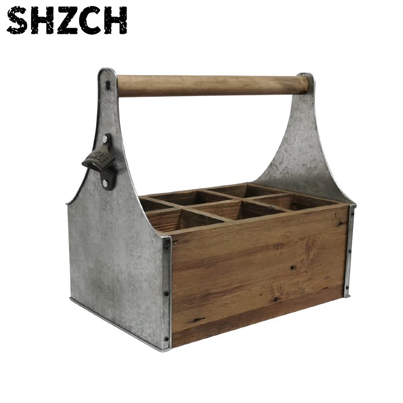 Rustic Wood & Metal Storage Ca - Gardening Tools Vintage ulasan dan harga