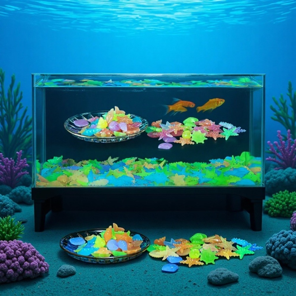 Glowing Luminous Ocean Stones  - Aquaponics Fish Tank ulasan dan harga