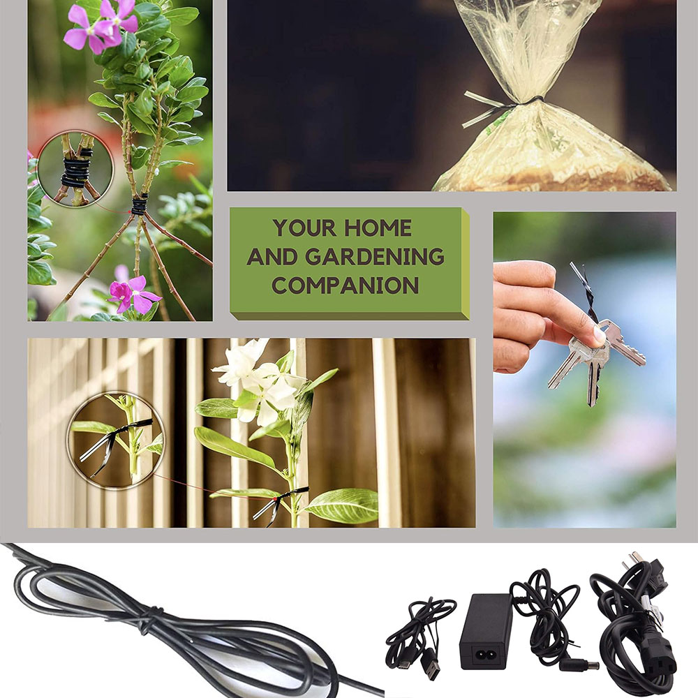 100Pcs BK WH Oblate Iron Wire  - Garden Wire Twist Tie ulasan dan harga