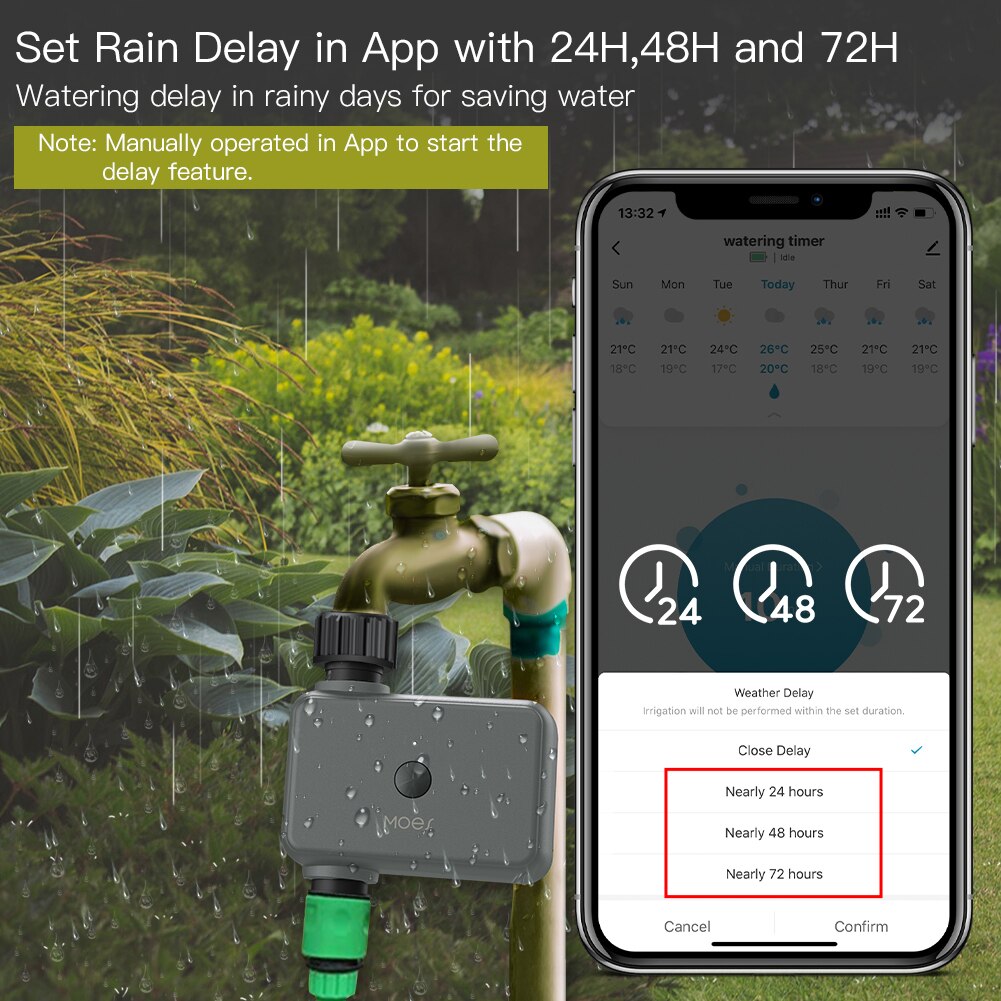Moes Smart Tuya Bluetooth Wate - Drip Irrigation Kit ulasan dan harga
