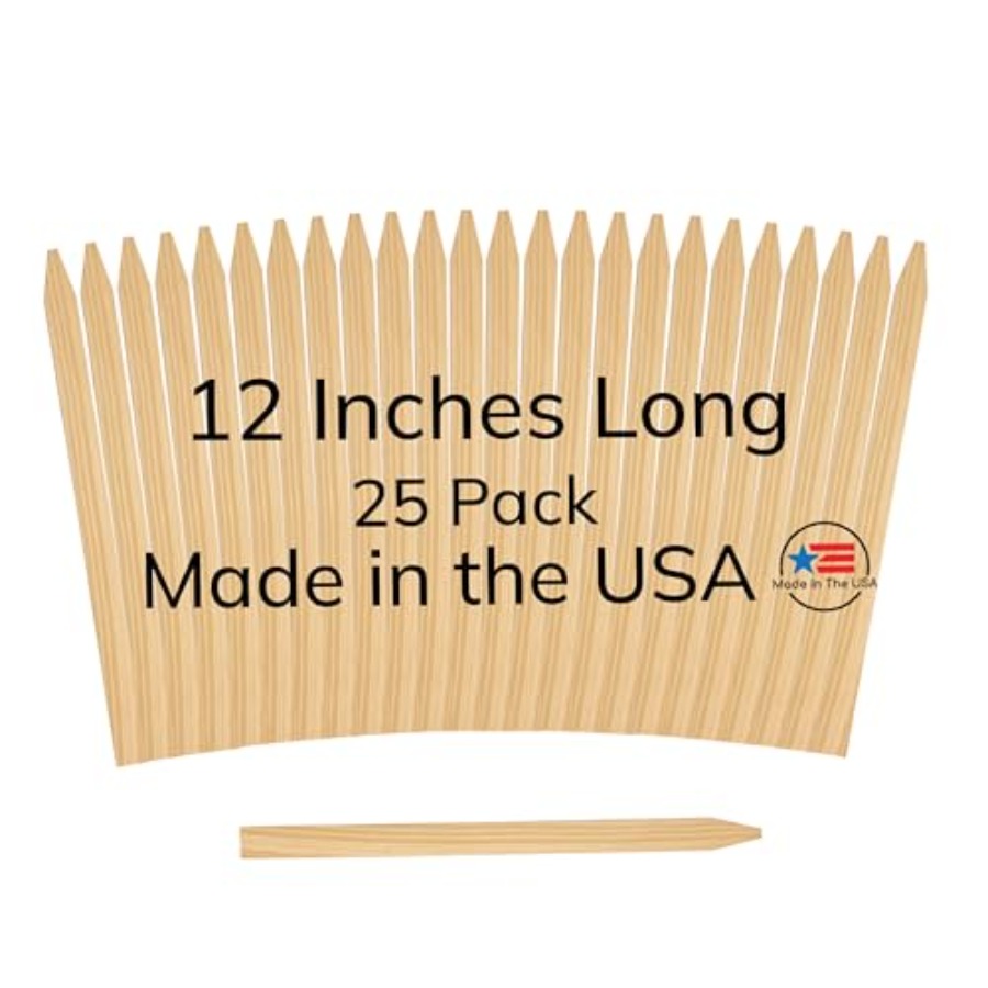 25 Pack Wooden Garden Stakes,  - Garden Row Marker ulasan dan harga