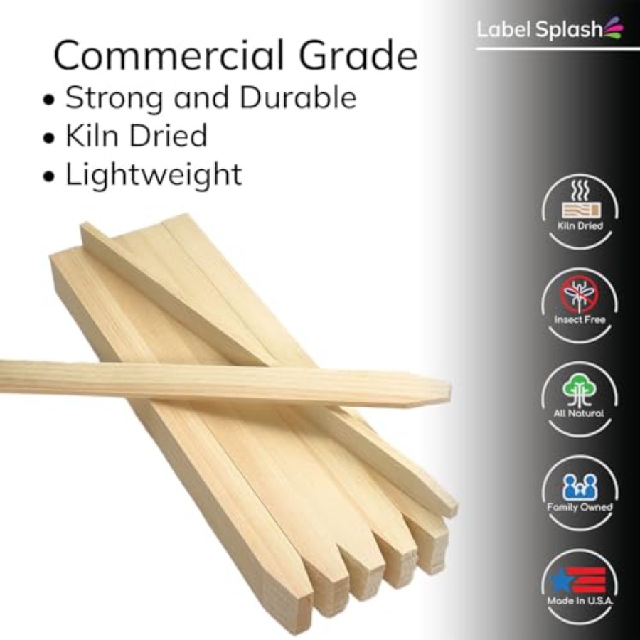 25 Pack Wooden Garden Stakes,  - Garden Row Marker ulasan dan harga