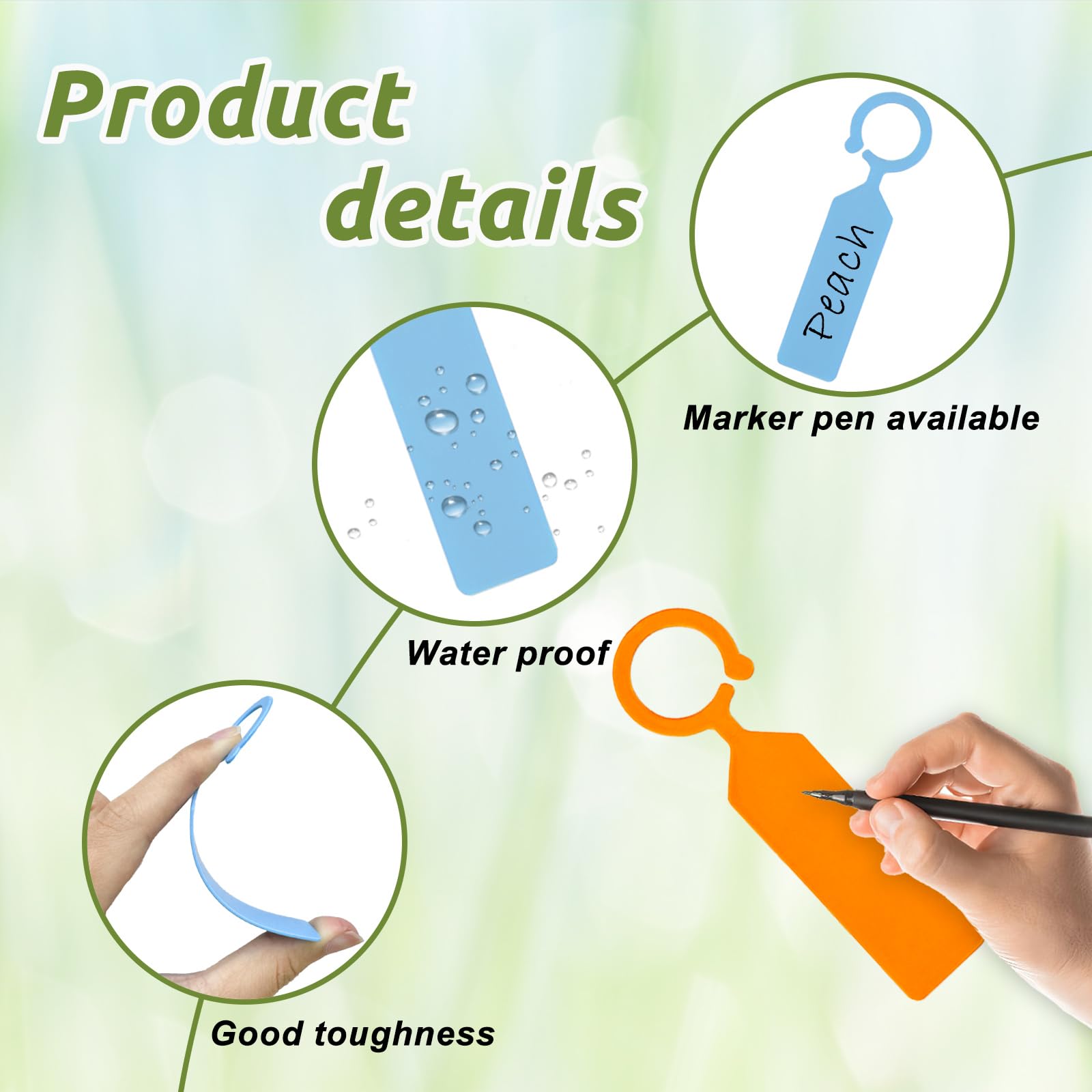 100PCS 10.7x2.3CM Plastic Gard - Plant Label Tags ulasan dan harga