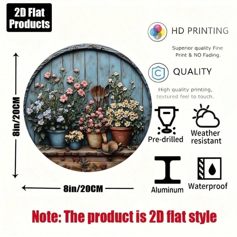 Vintage Round Aluminum Wall Ar - Gardening Tools Vintage ulasan dan harga