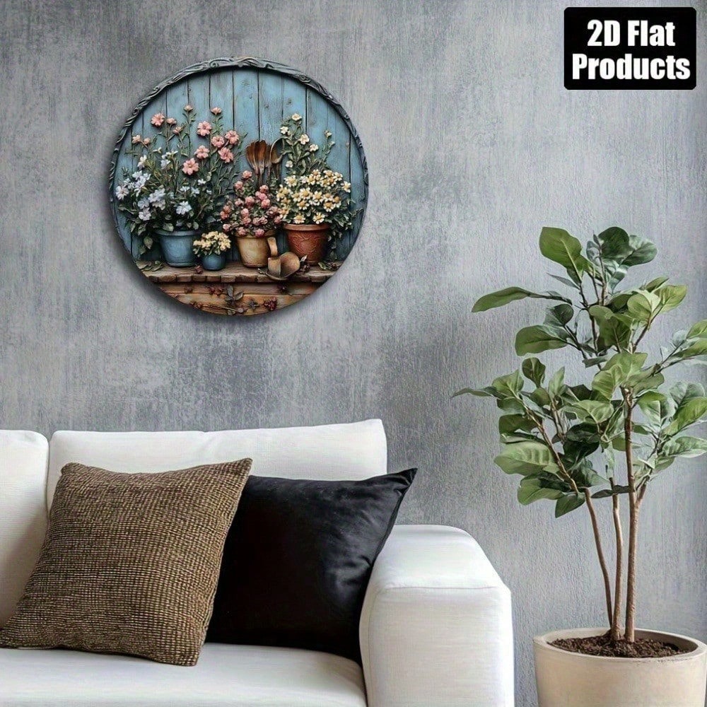Vintage Round Aluminum Wall Ar - Gardening Tools Vintage ulasan dan harga