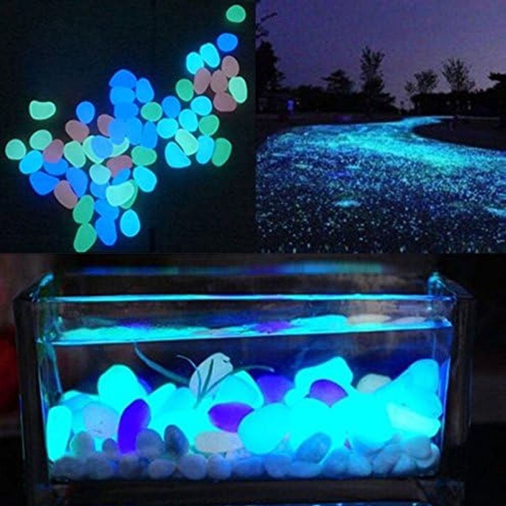 Fish Tank Rocks Glow Blue Pebb - Aquaponics Fish Tank ulasan dan harga
