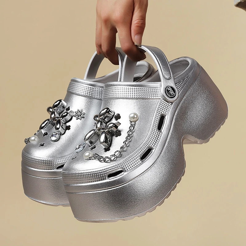 New Women's Silver Platform Cl - Gardening Tools Women ulasan dan harga