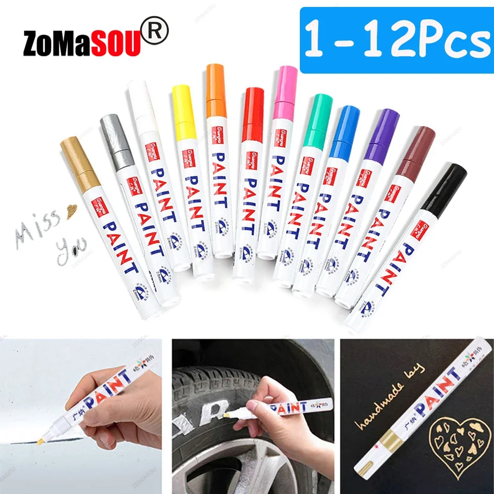 1-12Pcs White Permanent Paint  - Garden Row Marker ulasan dan harga