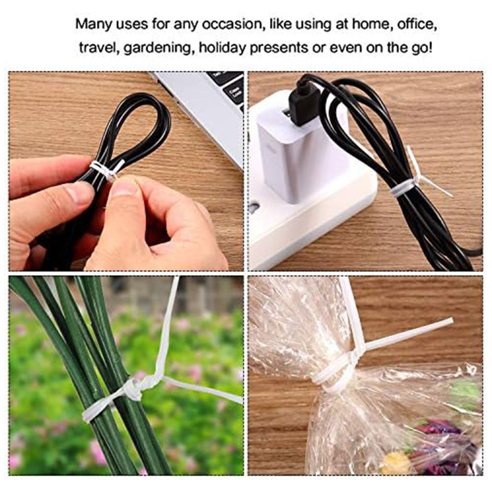 100Pcs Black White Gardening C - Garden Wire Twist Tie ulasan dan harga