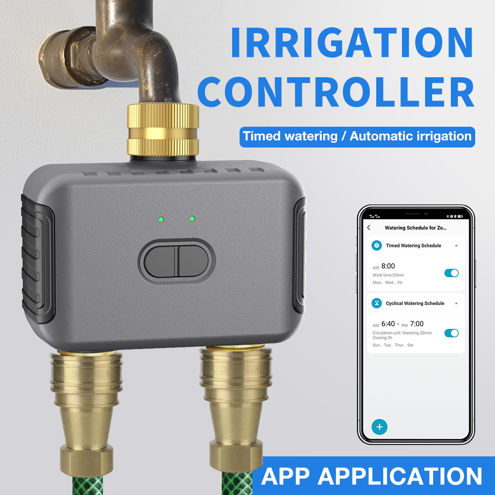 Tuya 2 Zone Watering Timer Gar - Drip Irrigation Kit ulasan dan harga