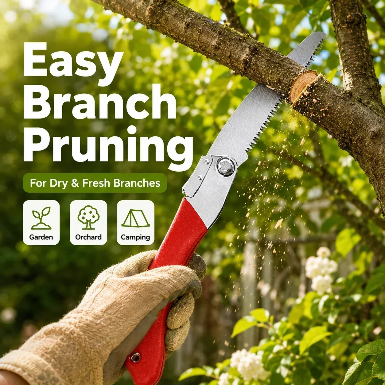 Folding Pruning Saw 210mm SK5  - Gardening Tools To Cut Branches ulasan dan harga